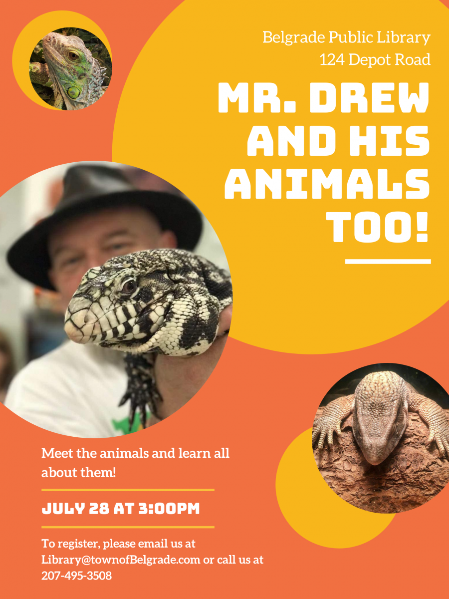 Mr Drew and his Animals Too Event Flyer