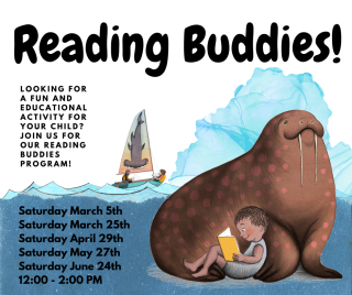 looking for a fun and education activity for your child?  Join us for our reading buddies program!